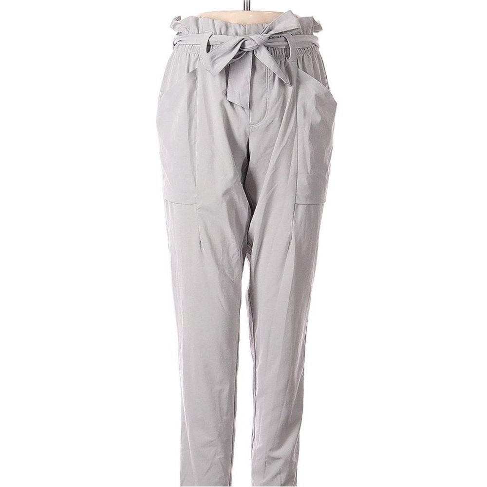 Athleta Gray Tie-Waist Pants - Picture 3 of 7